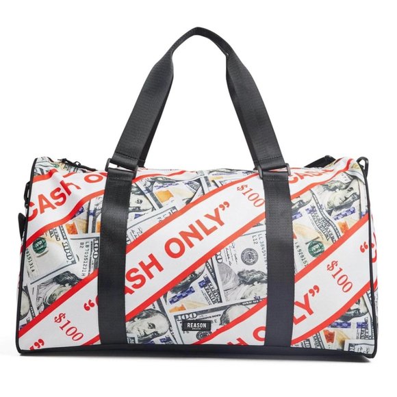 Reason Mens Multicolor Cash Only Adjustable Strap Sling Bag Duffel Bag One Size - Picture 2 of 6
